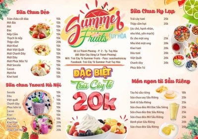 Menu quán ăn vặt